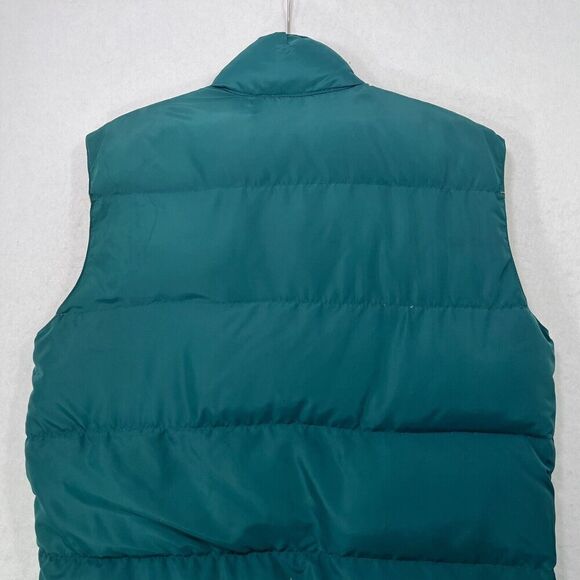 Vtg 80s National Vest Men S Green Tan Reversible Down Fills Puffer Marty McFly - Picture 7 of 12